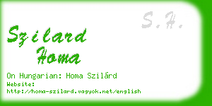 szilard homa business card