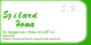 szilard homa business card